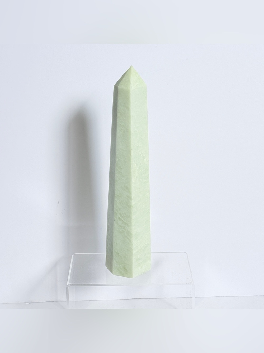 Bowenite Tower Obelisk – 6 Sided Crystal Point 8.25” 524g